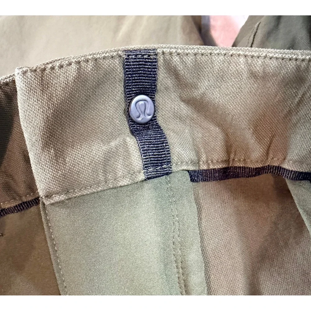 Lululemon Mens ABC Slim-Fit Trouser‎ Stretch Cotton VersaTwill Dark Olive 31x33